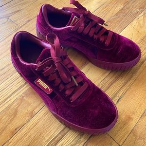 Puma Cali Burgundy Velvet woman’s shoe